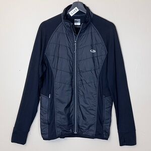 Icebreaker GT Merino Wool Blend Full Zip Jacket - Men's Size M - Black